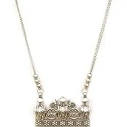 Womens Traditional Oxidised Black Silver Necklace With Earrings Jewellery Set J118-picture-18