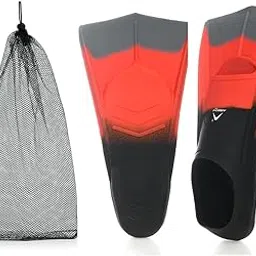 Arrowmax Swimming Flipper for Divers,Long Floating Fins,Silicone Swim Fin for Freestyle and Backstroke Training ,Diving Silicone Fins Leg Paddles (L-(41-43), RED)-image-45