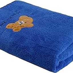 Khillayox 400 GSM Unisex Kids Bath Towel - Super Absorbent Reusable Towel with Cute Cartoon Bear Print - Extra Soft Washcloth for Babies, Toddlers, and Newborns - Pack of 1 (55x115 cm, Blue)-image-11
