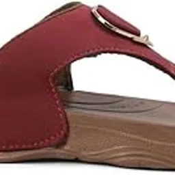 Cozy Wear Women Flats (Maroon, 7) | Flats for Women | Synthetic-picture-16