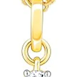 giva 18K Yellow Gold Fancy Leaf Diamond Pendant,without chain | Diwali Gifts for Women & Girls| With Certificate of Authenticity & BIS-Hallmarked Gold Jewellery | 6 Months Warranty* image 1