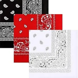 3 Pack Multi-purpose Bandanas Paisley Print Cowboy Headband Scarf Unisex Headwraps-image-88