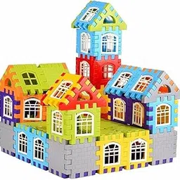 My Happy House Building Blocks Set for Kids | Large Interlocking Plastic Blocks Toy for Toddlers | Colorful House Construction Set | Educational Building Toy for Boys & Girls 3+ Years-picture-15
