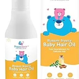 Papa Bear Blossom Breeze Baby Hair Oil – Natural Oil with Almond, Moringa, Olive Oil – Promotes Hair Growth & Scalp Health – Dermatologically & Clinically Tested, Non-Irritant (150ml)-picture-18