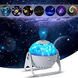 Planetarium Projector, 6 in 1 Galaxy Projector Night Light with Nebula Moon Planets Aurora, 360° Rotating Focusable Star Projector Lamp for Baby Kids Bedroom Ceiling/Game Room/Party/Bar-picture-49