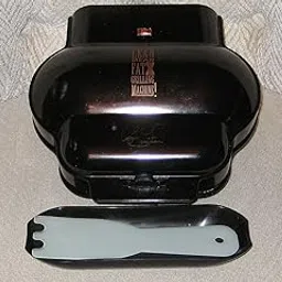 George Foreman Lean Mean Fat Reducing Grilling Machine - Black Rectangular Electric Countertop Griddle by Salton-picture-14