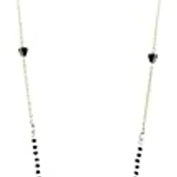 adwitiya collection Gold-Plated Eye Shape Stone-Studded Traditional Mangalsutra-picture-38