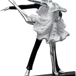 CALANDIS Couple Dancing Sculpture Statue Figurine Decoration for Anniversary Bedroom Style A Argent | Figurines-picture-11
