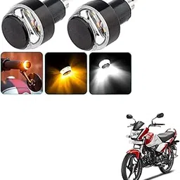 AUTOADDICT Auto Addict Bike And Scooty Handle Bar End DRL/White And Yellow Turn Signal LED Light Blinker Indicator For Hero Splendor i Smart-picture-61