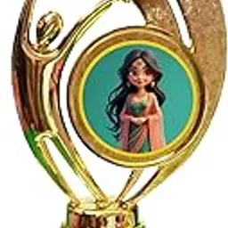 Gifts Bucket Rakshabandhan Gift for Bhabhi Awesome Bhabhi Award Trophy (9 x 3.50 x 2.50, Gold) Bhaiya Dooj Gift for Sister in Law-picture-27