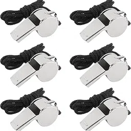 6pcs Whistle, Whistle for Coaches Stainless Steel Whistles with Lanyard Referee Whistle Emergency Coach Whistles Teacher Whistle Loud Crisp Sound Whistle for Adults Teachers Pet Training Sports-picture-29