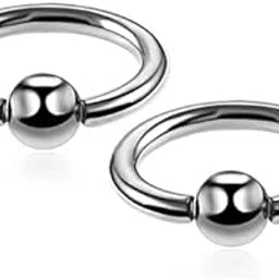 shield plus 316L Stainless Steel No-Tarnish No-Rusting 8mm 2-In1 Pierced As-Well-As Non-Pierced Clip-On Nose Ring For Women And Girls 1 Pair-picture-23