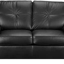 Torque - Antos 2 Seater Leatherette Sofa (Black) | 2 Person Sofa | Sofa Set for Living Room, Home Office, Bedroom Furniture | 3 Years Warranty.-picture-14