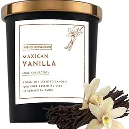 French Obsession Scented Candles for Home Decor, Bedroom| Scented Candle Gift Set for Wife Girl| 560 gm| Burn 60+ Hrs | Aroma Therapy Candles| Fragrance Candles for Home | Fragrance Vanilla-image-97
