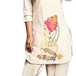 ishin Women Off White Cotton Kurta set without Dupatta-picture-43