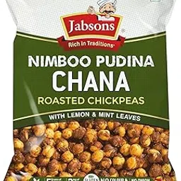 Jabsons Roasted Chana Nimboo Pudina Flavour - 150gm With No Onion & Garlic | Desi Roasted Namkeen Snacks| Gluten-Free Crunchy Protein Snack | Nimbu Pudina Bhuna Chana - Ready to Eat-image-12
