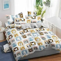 PRISCILLA 350 TC Super Soft Kids Single Bed Reversible AC Blanket/Duvet Comforter with 1 Kids Single Bed Matching Bedsheet + 1 Pillow Cover. Set of 3 Pieces. (Design 1)-picture-26