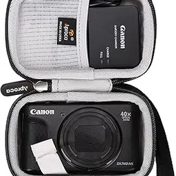 Aproca Ethylene Vinyl Acetate (Eva) Hard Travel Storage Case, For Canon Powershot SX740 / SX620 HS Digital Camera, Black-picture-33