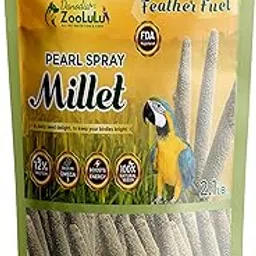 Danodia's Zoolulu Pearl Spray Millet for Birds (950g/2 lbs) | All Natural Sun-Dried Healthy Treat | Ideal for Budgies, Cockatiels, Finches, Lovebirds | Resealable Pouch-picture-25