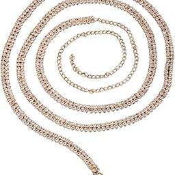 nvr Women's Gold-Plated AD-Studded Double Layered Kamarbandh Waist Chain-picture-1