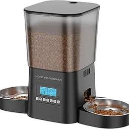 HoneyGuaridan Automatic Dog Feeder for 2 Dogs, 3.5L Automatic Pet Food Feeder for Cat & Dog with 2 Stainless Steel Bowls, 1-6 Meals with Portion Control, Voice Recorder, Dual Power-picture-26