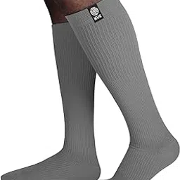 Graduated Compression Socks For Women & Men 18-21 mmHg |Everyday Summer Socks - Running & Fitness Improved Blood Circulation, Pain Relief |Knee Length(Single Pair - Grey - S/M)-image-97