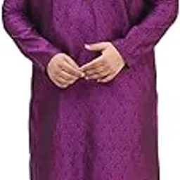 sojanya Classic Grace PLUS (Since 1958) Silk Blend Kurta with Off-White Pyjama for Special Occasions-picture-54