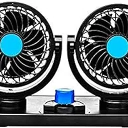 SMMeStore Car Fan 12V 360 Degree Rotatable Dual Head 2 Speed Quiet Strong Dashboard Auto Cooling Air Fan for All Auto Vehicles-picture-22