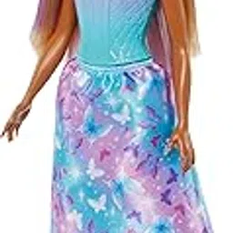 Barbie Royal Doll with Purple-Highlighted Fantasy Hair, Petite Body Type, Colorful Accessories and Butterfly-Print Skirt-picture-34
