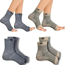 Ecosync Open Toe Bamboo Cotton Neuropathy Compression Socks – Combo Pack of 2 (Grey + Beige) – Moisture-Wicking, Breathable, Anti-Bacterial, Unisex, Pain Relief, Comfortable & Durable-picture-37