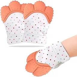 VATTU Cute Printed Infant Teething Mittens | Food Grade Silicone Self-Soothing Teether Gloves Toy for Newborn Babies | Safe, Soft & Comfortable Teething Relief-image-81
