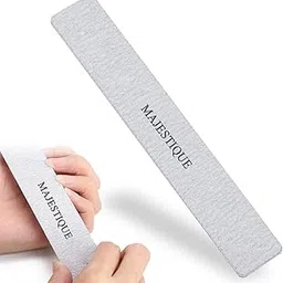 Majestique Double Sided Flat Nail Filer | Washable & Reusable for Perfectly Shaped and Smooth Nails | Manicure Pedicure Tool | Nail Shaper for Girls - Color May Vary-picture-19