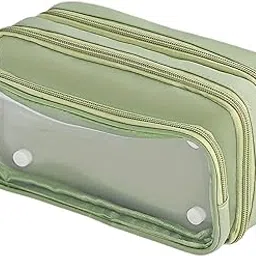 ji accessories Pouch for Travel Kit Cosmetic Bag Make Up Box for Brushes Accessories with Handle Large Capacity Translucent Waterproof Travel Storage Mini Size (399 Green)-picture-20