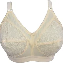 ninteen-69 Cotton Plain Lovable Non-Padded Wirefree Seemed Bra Full Coverage for Women-picture-46