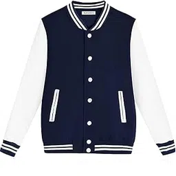 Solid unisex Varsity Jacket For men and Women/Baseball Jacket/University Jacket-image-1