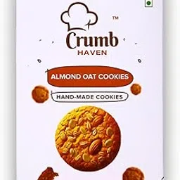 Crumb Haven Almond Oat Cookies | Multi Flavours Pack | No Maida, No Palm Oil, No Preservatives| Made with Pure Desi Ghee | Healthy Snack (175gm, Almond)-picture-55
