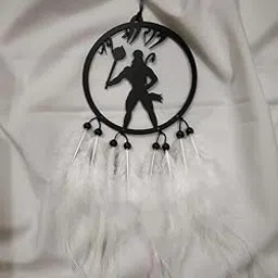LAGADI DECOR Hanuman Dada White Handmade Dreamcatcher for Car, Bedroom, Wall Decor | Positive Energy & Protection Hanging Ornament | Decorative Showpiece Wall Hanging | Hanuman_Dada_White_01-picture-68