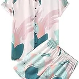 sa fashion Men's Casual Pajama Sets and nightsuits. (X-Large, Pink Shorts)-picture-29