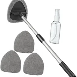 CALANDIS Auto Windshield Cleaning Tool Telescopic Handle Aluminum Rod Multifunctional Grey Pads | Wash, Wax & Cleaning Kits | Automotive Care & Detailing-picture-10