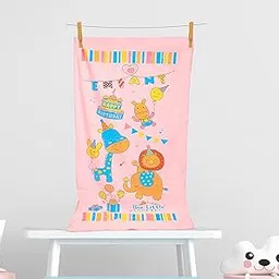 THE LITTLE LOOKERS® Towel for Newborn/Baby/Kids| Super Soft Baby Bath Towel Set for Infants/Bathing Accessories| (0-2 Years) (Pink, Pack of 1(48x84cm))-image-83