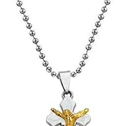 sullery Christmas Gift Lord Holy Jesus Cross Christ Crucifix Gold and Silver Stainless Steel 01 Necklace Pendant for Men and Women-picture-17