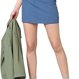 Women Solid Blue A-Line Skirt | 100% Cotton Fabric | Mini Length, Casual Wear, Machine Washable, Comfortable Fit, Versatile Design | Perfect for Everyday Outings & Special Occasions-image-29