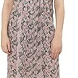 glamoras Bizzy Lizzy Cotton Nighty Gown with Side Pocket for Women | Regular, Floral Printed & Full Length Maxi Night Gown | Night Wear Nighties for Women-picture-27