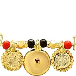 superstore18 Brass Gold Plated lakshmi coin & wati Traditional Mangalsutra for Women ethnic wedding bridal jewellery necklace (SST1292MSSV) image 1