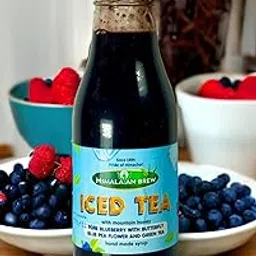 Himalayan Brew Blueberry With Butterfly Blue Pea Flower Green Ice Tea Syrup with Pure Mountain Honey 100% Natural-picture-10