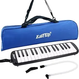East top 32-Key Melodica, Professional Mouth Melodica Keyboard Organ Melodica Instrument for Adults, Students and Kids, As a gift, Set-Black-picture-32