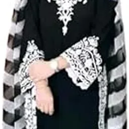 Stylish Womens Georgette Un Stitched Salwar Suit Material with Dupatta | Embroidered Salwar Suit, Dress Material for Womens & Girls | Black-image-1