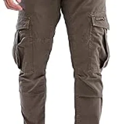 spykar Men Mid Rise Khaki Regular Fit Cargo image 1