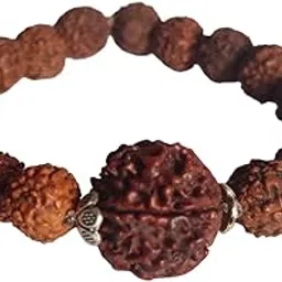 ajesh collections 6 Mukhi Certified six Faced Rudraksha Bracelet For Men and Women (Brown Stretchable)-picture-14