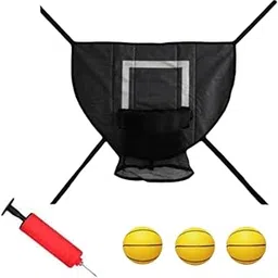 MERISHOPP Trampoline Basketball Hoop Set Basketball Game Accessories for Children Kids-picture-11